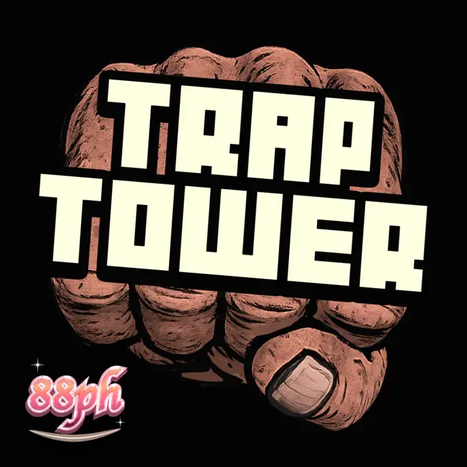 Isang visual na representasyon ng Trap Tower slot na nagpapakita ng grid at gang warfare theme.